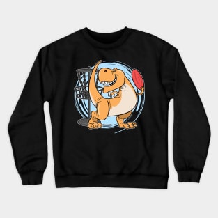 T-Rex Dino Disc Golf Frisbee Golf Crewneck Sweatshirt